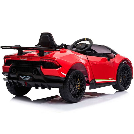 Masinuta electrica Chipolino Lamborghini Huracan red cu scaun din piele si roti EVA, Culoare: Rosu, Capacitate acumulator: 12V - poza 7 - ExclusivMAG.ro
