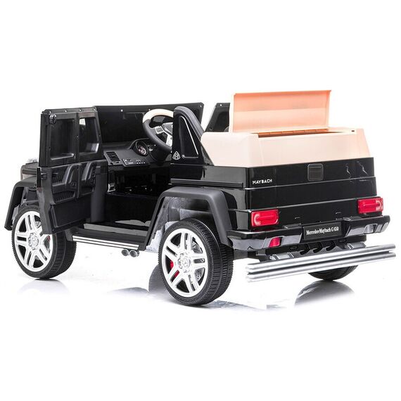 Masinuta electrica Chipolino SUV Mercedes Maybach G650 black cu scaun din piele si roti EVA, Culoare: Negru, Capacitate acumulator: 12V - poza 11 - ExclusivMAG.ro