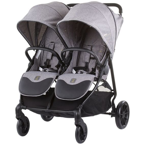 Carucior gemeni Chipolino Top Stars graphite, Culoare: Gri - poza 2 - ExclusivMAG.ro