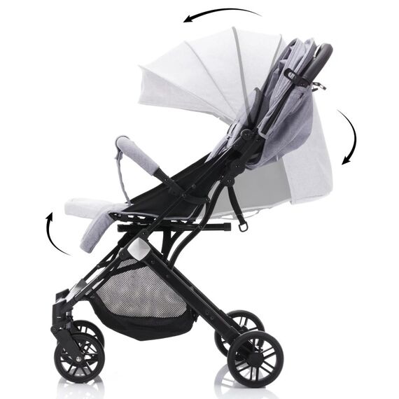 Carucior sport Elite Styler - light grey melange- Fillikid, Culoare: Gri deschis - poza 3 - ExclusivMAG.ro