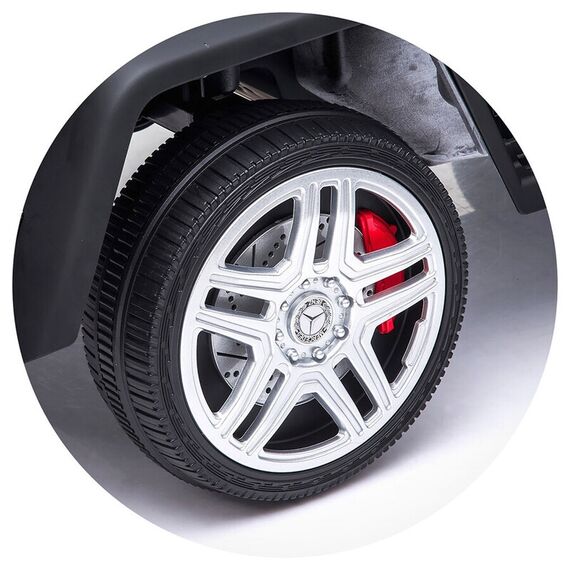 Masinuta electrica Chipolino SUV Mercedes Maybach G650 black cu scaun din piele si roti EVA, Culoare: Negru, Capacitate acumulator: 12V - poza 9 - ExclusivMAG.ro