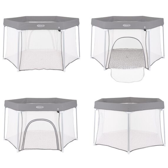 Tarc de joaca Graco EverGo Dotty, Culoare: Gri, Dimensiuni: 140x70 - poza 5 - ExclusivMAG.ro