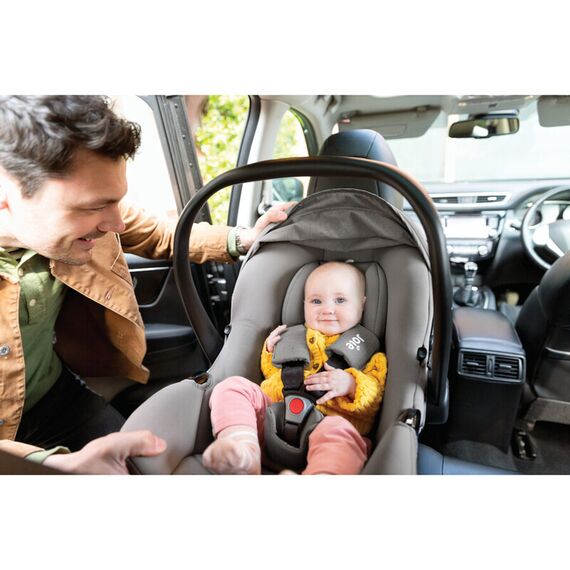 Scoica auto Joie i-Snug 2 cu tetiera reglabila, 40-75 cm, Pebble, testata ADAC si certificata R129, Culoare: Gri deschis, Grupa: 0-13kg (0 luni - 12 luni) - poza 6 - ExclusivMAG.ro