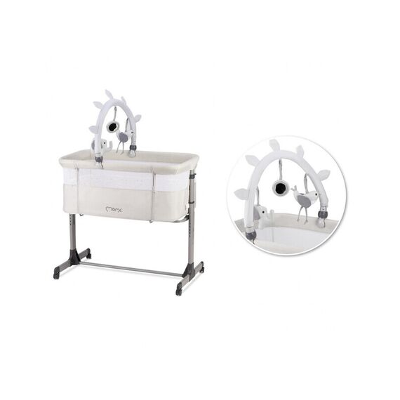 Co-sleeper MoMi, Revo - Light Grey, Culoare: Gri deschis - poza 4 - ExclusivMAG.ro
