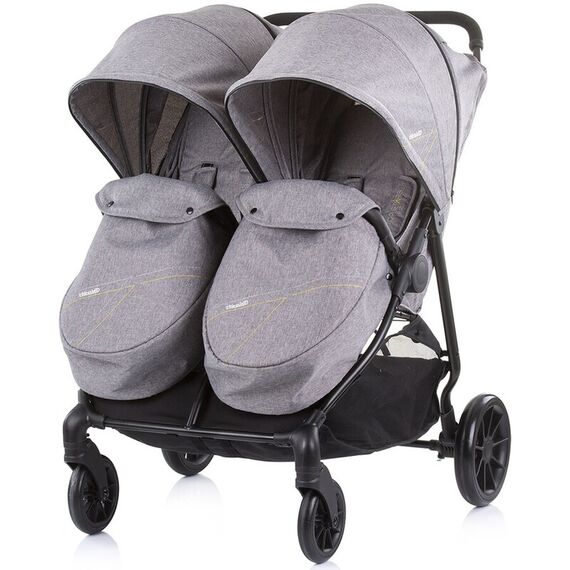 Carucior gemeni Chipolino Top Stars graphite, Culoare: Gri - poza 3 - ExclusivMAG.ro