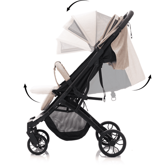 Carucior sport Elite Styler - sand melange- Fillikid, Culoare: Crem - poza 3 - ExclusivMAG.ro