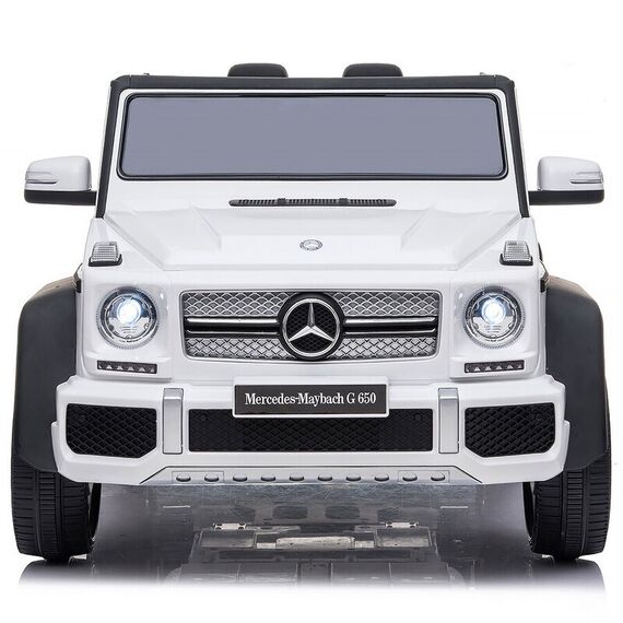 Masinuta electrica Chipolino SUV Mercedes Maybach G650 white cu scaun din piele si roti EVA, Culoare: Alb, Capacitate acumulator: 12V - poza 3 - ExclusivMAG.ro