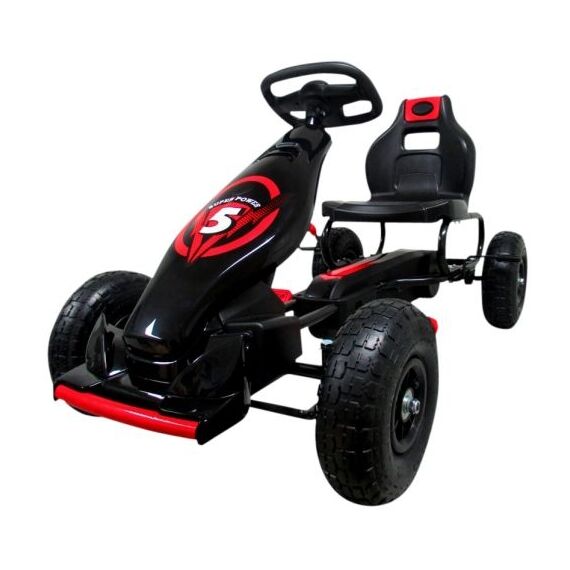 Kart cu pedale Gokart, 4-10 ani, roti gonflabile, G8 R-Sport - Rosu, Culoare: Rosu  - ExclusivMAG.ro