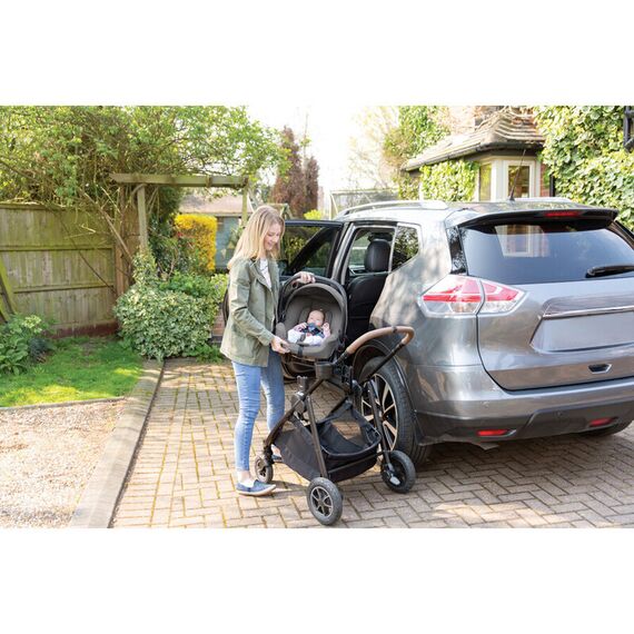 Scoica auto Joie i-Snug 2 cu tetiera reglabila, 40-75 cm, Pebble, testata ADAC si certificata R129, Culoare: Gri deschis, Grupa: 0-13kg (0 luni - 12 luni) - poza 7 - ExclusivMAG.ro