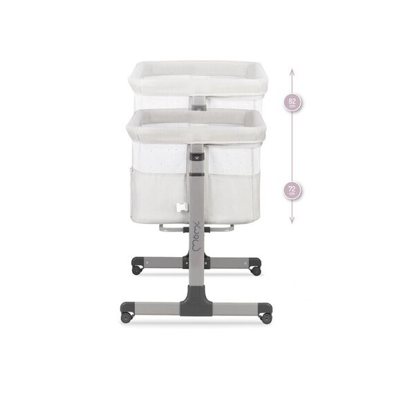 Co-sleeper MoMi, Revo - Light Grey, Culoare: Gri deschis - poza 6 - ExclusivMAG.ro