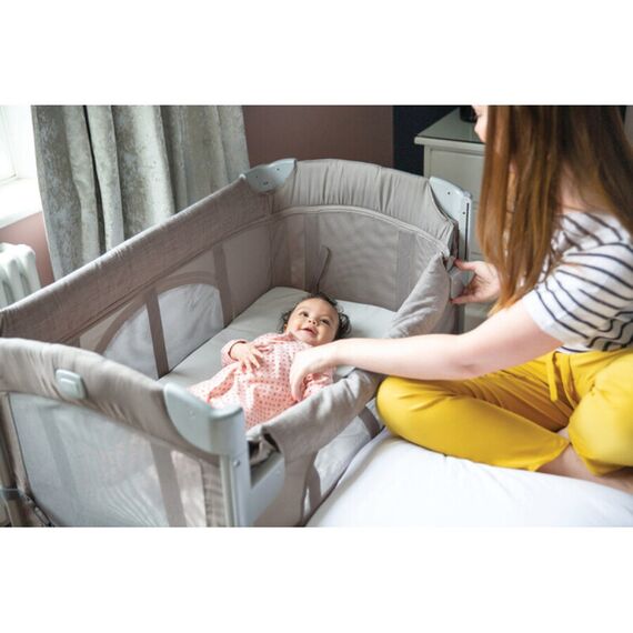 Patut pliant pentru cosleeping Joie Kubbie Foggy Gray, Culoare: Gri, Dimensiuni: 95x65 - poza 8 - ExclusivMAG.ro
