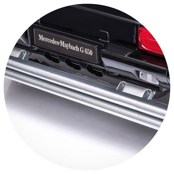 Masinuta electrica Chipolino SUV Mercedes Maybach G650 black cu scaun din piele si roti EVA, Culoare: Negru, Capacitate acumulator: 12V - poza 8 - ExclusivMAG.ro