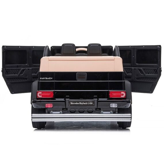 Masinuta electrica Chipolino SUV Mercedes Maybach G650 black cu scaun din piele si roti EVA, Culoare: Negru, Capacitate acumulator: 12V - poza 7 - ExclusivMAG.ro