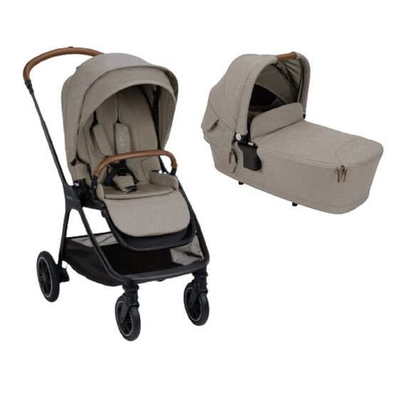 Set carucior compact Nuna TRIV next Hazelwood + Landou LYTL Hazelwood, Culoare: Crem, Model: 2 in 1  - ExclusivMAG.ro
