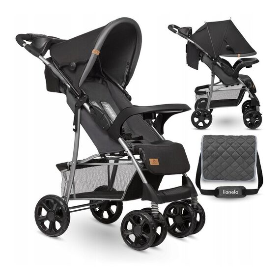 Carucior sport Lionelo Emma Plus, Stone, Culoare: Gri - poza 2 - ExclusivMAG.ro