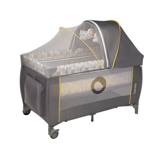 Patut pliant cu doua nivele Lionelo Sven Plus,120x60 cm,Yellow Scandi, Culoare: Galben, Dimensiuni: 120x60 - poza 2 - ExclusivMAG.ro