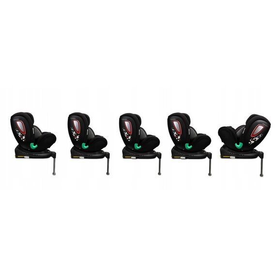 Scaun auto I-size Lionelo Antoon Plus Negru, Rotire 360 grade, 0-18 kg, Testat ADAC, R129 - poza 10 - ExclusivMAG.ro
