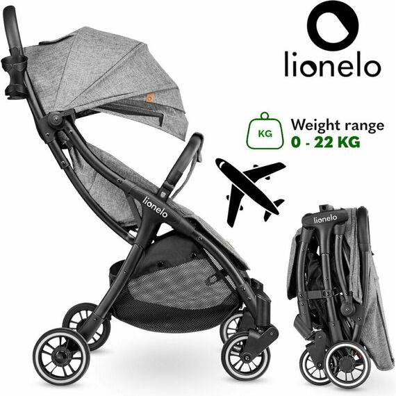 Carucior sport Lionelo Julie One, Stone Grey, Culoare: Gri deschis, Model: sport - poza 3 - ExclusivMAG.ro