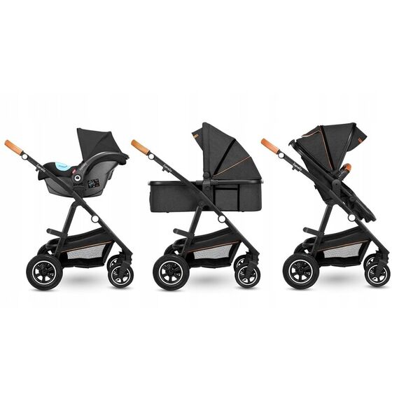 Carucior Lionelo Amber 3 in 1 - Gri inchis, Culoare: Gri, Model: 3 in 1 - poza 6 - ExclusivMAG.ro