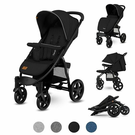 Carucior sport Lionelo Annet, Black Carbon, Culoare: Negru - poza 2 - ExclusivMAG.ro