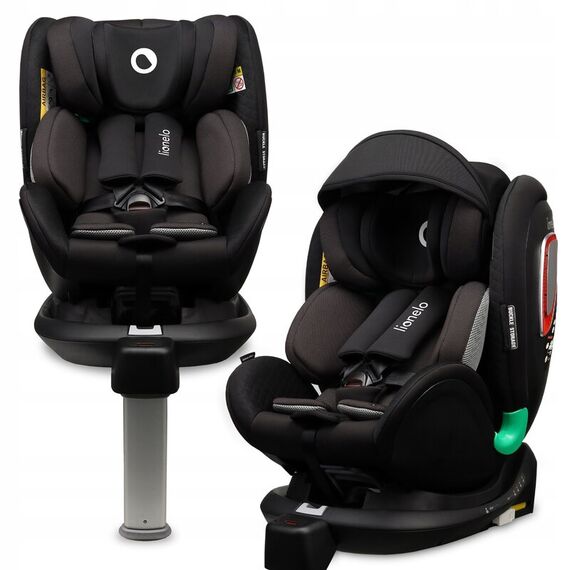 Scaun auto I-size Lionelo Antoon Plus Negru, Rotire 360 grade, 0-18 kg, Testat ADAC, R129 - poza 4 - ExclusivMAG.ro