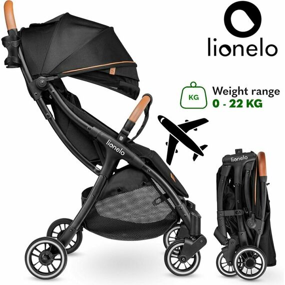 Carucior sport Lionelo Julie One, Black, Culoare: Negru, Model: sport - poza 3 - ExclusivMAG.ro