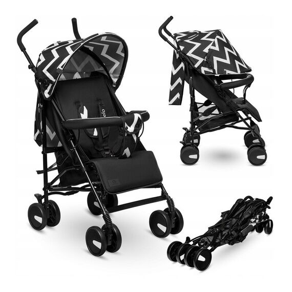 Carucior sport Lionelo Elia Oslo, Culoare: Alb/Negru - poza 2 - ExclusivMAG.ro