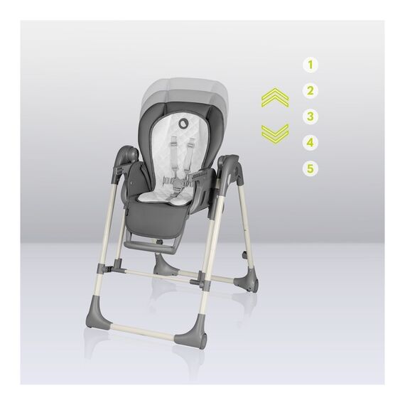 Lionelo - Scaun de masa si balansoar, 2 in 1, Laurice, 0 luni+, Gri, Culoare: Gri - poza 4 - ExclusivMAG.ro