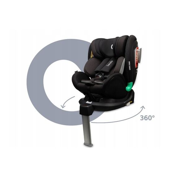 Scaun auto I-size Lionelo Antoon Plus Negru, Rotire 360 grade, 0-18 kg, Testat ADAC, R129 - poza 11 - ExclusivMAG.ro
