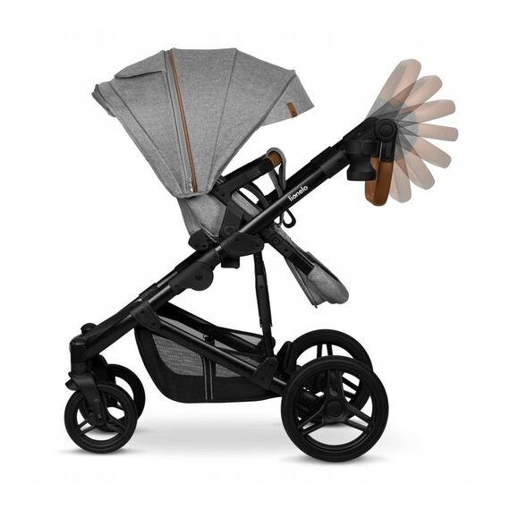 Carucior 2 in 1 Lionelo Mari Tour, 0-22 kg, Gri, Culoare: Gri, Model: 2 in 1 - poza 6 - ExclusivMAG.ro
