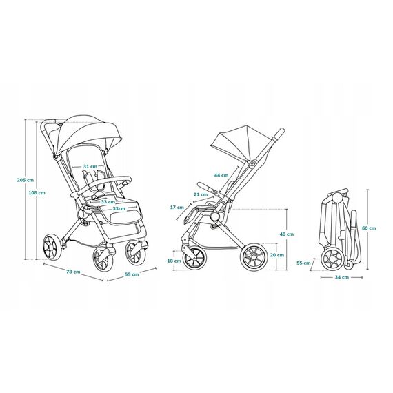 Carucior sport, Lionelo, Cloe, Pana la 22 kg, 6 luni+, Maro, Culoare: Maro, Model: sport - poza 7 - ExclusivMAG.ro