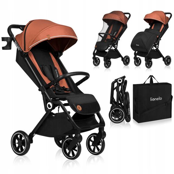 Carucior sport, Lionelo, Cloe, Pana la 22 kg, 6 luni+, Maro, Culoare: Maro, Model: sport - poza 2 - ExclusivMAG.ro
