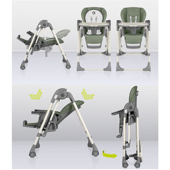 Lionelo - Scaun de masa si balansoar, 2 in 1, Laurice, 0 luni+, Verde, Culoare: Verde - poza 3 - ExclusivMAG.ro