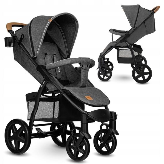 Carucior sport Lionelo Annet Tour, de la nastere pana la 22 kg, certificare TÜV SÜD, Gri, Culoare: Gri, Model: sport - poza 2 - ExclusivMAG.ro