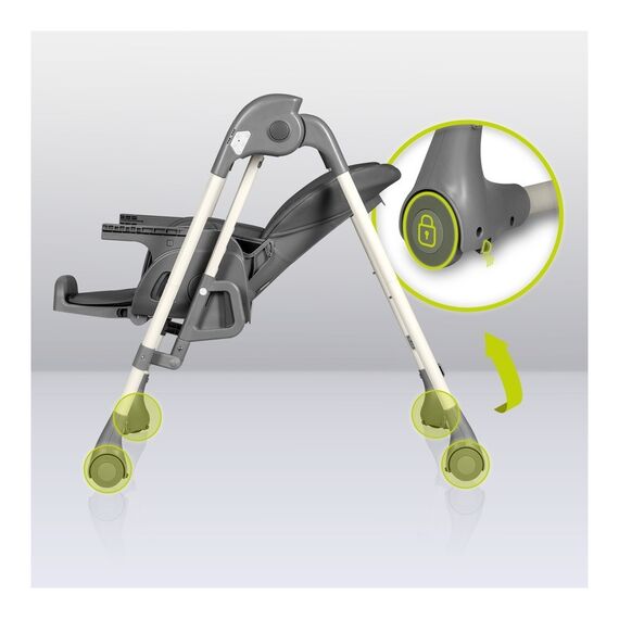 Lionelo - Scaun de masa si balansoar, 2 in 1, Laurice, 0 luni+, Gri, Culoare: Gri - poza 5 - ExclusivMAG.ro