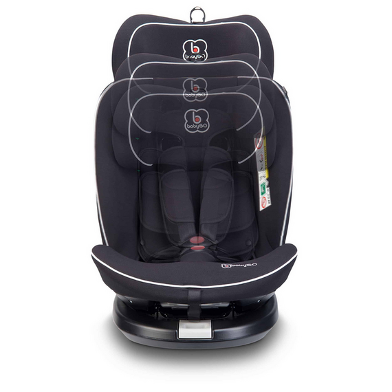 Scaun auto BabyGo Nova2, Black, 40 -150 cm, certificat R129, Culoare: Gri/Negru, Grupa: 0-18kg (0 luni - 4 ani) - poza 4 - ExclusivMAG.ro