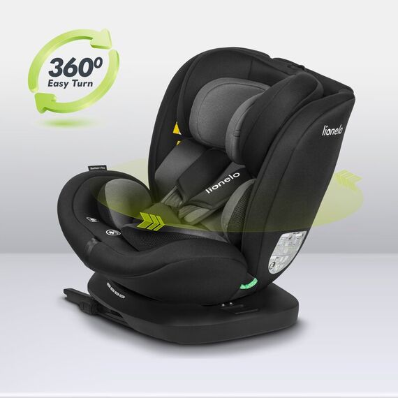 Scaun auto Lionelo Bastiaan i-Size, 4 in 1, Rotire 360 grade, 0-36 Kg, 40-150 cm, Negru, Culoare: Negru, Grupa: 0-36kg (0 luni - 12 ani) - poza 10 - ExclusivMAG.ro