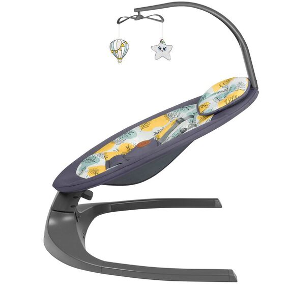 Balansoar si sezlong copii, Lionelo Ralf, 2 in 1, Electric, Cu telecomanda si cablu USB, Gri, Culoare: Multicolor - poza 4 - ExclusivMAG.ro