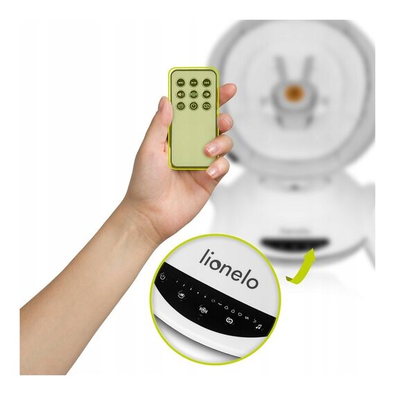 Balansoar multifunctional Lionelo Bella, Electric, Scaun reglabil, Ecran tactil si telecomanda, 6 miscari unice, 5 viteze, Cu melodii, Gri - poza 8 - ExclusivMAG.ro
