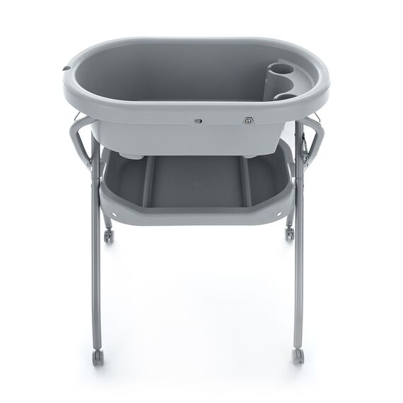Cadita Petite&Mars 3 in 1, Spa, Pliabila, Cu roti si sistem de scurgere, Gri, Culoare: Gri - poza 7 - ExclusivMAG.ro