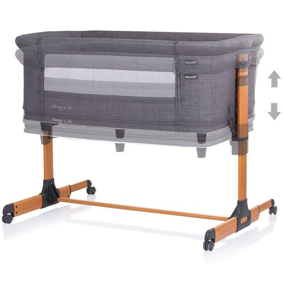 Patut Co-Sleeper si Tarc Chipolino Mommy 'n Me graphite wood, Culoare: Gri, Dimensiuni: 90x50 - poza 5 - ExclusivMAG.ro