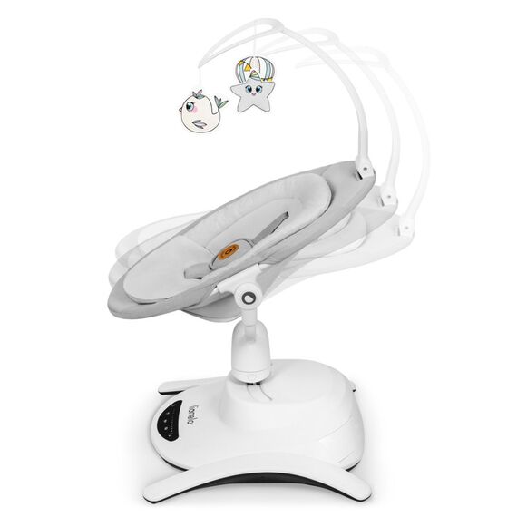Balansoar multifunctional Lionelo Bella, Electric, Scaun reglabil, Ecran tactil si telecomanda, 6 miscari unice, 5 viteze, Cu melodii, Gri - poza 5 - ExclusivMAG.ro