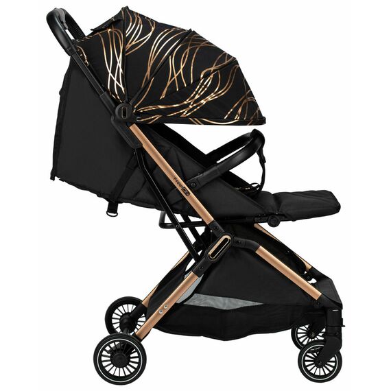 Carucior sport pliabil automat, Unique, FreeON, Gold Rose, Culoare: Negru/Auriu, Model: sport - poza 3 - ExclusivMAG.ro