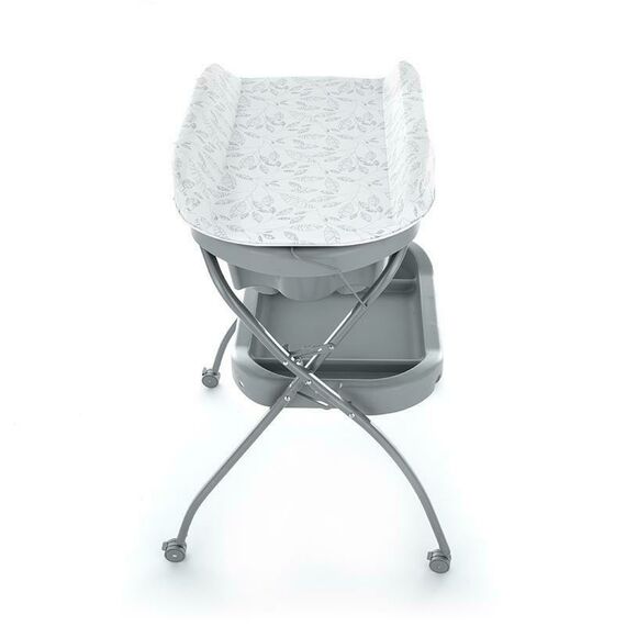 Cadita Petite&Mars 3 in 1, Spa, Pliabila, Cu roti si sistem de scurgere, Gri, Culoare: Gri - poza 2 - ExclusivMAG.ro