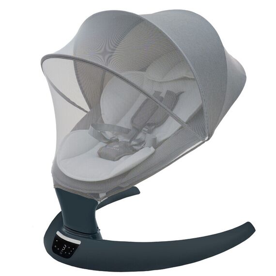 Leagan electric multifunctional pentru bebelusi AppeKids - I-Size - Powder Grey, Culoare: Gri  - ExclusivMAG.ro