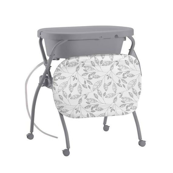Cadita Petite&Mars 3 in 1, Spa, Pliabila, Cu roti si sistem de scurgere, Gri, Culoare: Gri  - ExclusivMAG.ro