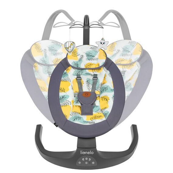 Balansoar si sezlong copii, Lionelo Ralf, 2 in 1, Electric, Cu telecomanda si cablu USB, Gri, Culoare: Multicolor - poza 3 - ExclusivMAG.ro