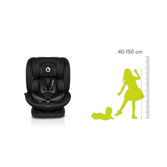 Scaun auto Lionelo Bastiaan i-Size, 4 in 1, Rotire 360 grade, 0-36 Kg, 40-150 cm, Negru/Gri, Culoare: Negru/Gri, Grupa: 0-36kg (0 luni - 12 ani) - poza 12 - ExclusivMAG.ro