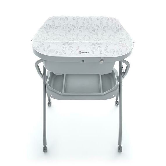 Cadita Petite&Mars 3 in 1, Spa, Pliabila, Cu roti si sistem de scurgere, Gri, Culoare: Gri - poza 3 - ExclusivMAG.ro