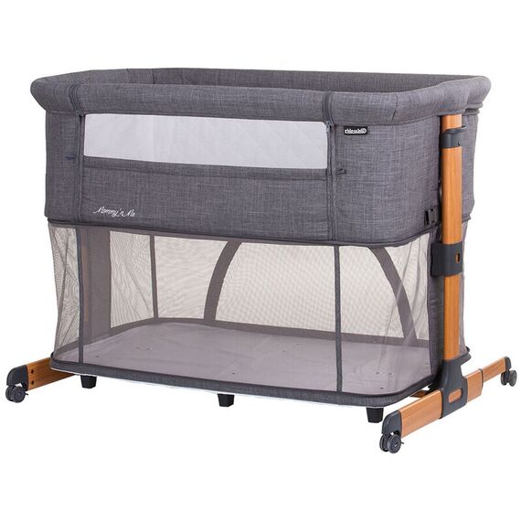 Patut Co-Sleeper si Tarc Chipolino Mommy 'n Me graphite wood, Culoare: Gri, Dimensiuni: 90x50 - poza 2 - ExclusivMAG.ro